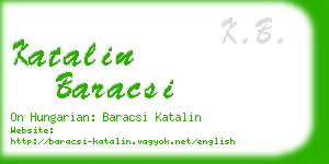 katalin baracsi business card